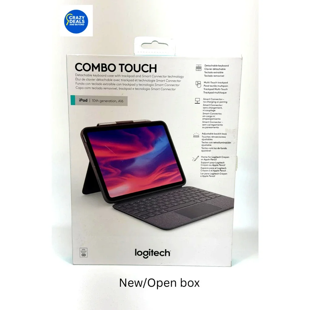 Logitech Combo Touch For iPad 10th Gen and A16 -Oxford Gray